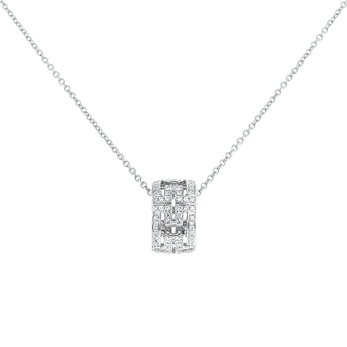 [⭐Aura]PARENTESI NECKLACE SILVER DIAMOND