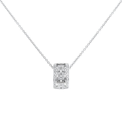 [⭐Aura]PARENTESI NECKLACE SILVER DIAMOND