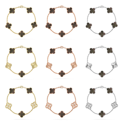 [⭐Aura] CLOVER 5 MOTIF GRAY MOP BRACELET COLLECTION