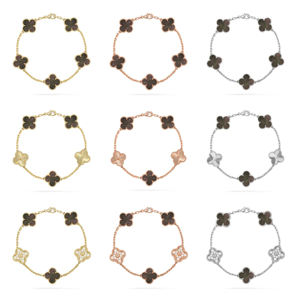 [⭐Aura] CLOVER 5 MOTIF GRAY MOP BRACELET COLLECTION