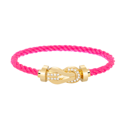 [⭐Aura]CHANCE LARGE 8 FIGURE BUCKLE HALF DIAMOND BRACELET GOLD