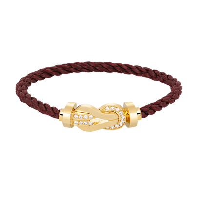 [⭐Aura]CHANCE LARGE 8 FIGURE BUCKLE HALF DIAMOND BRACELET GOLD