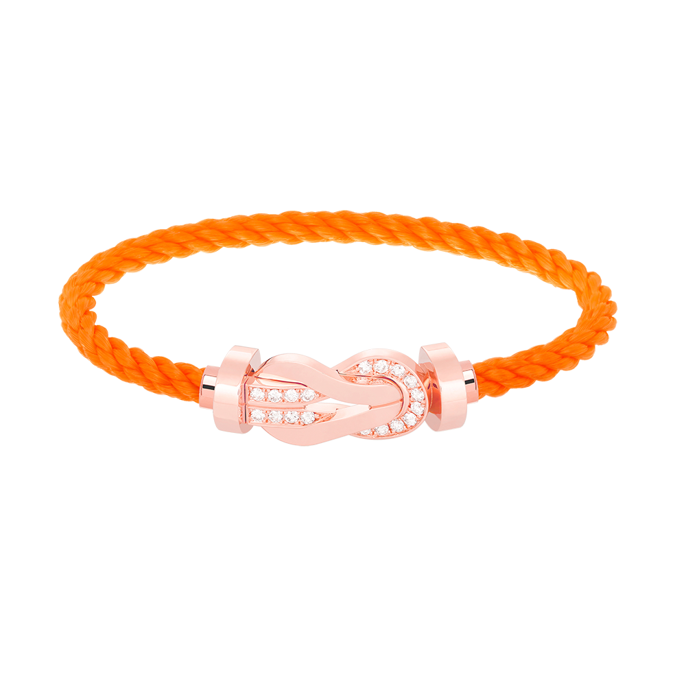 [⭐Aura]CHANCE LARGE 8 FIGURE BUCKLE HALF DIAMOND BRACELET ROSE GOLD