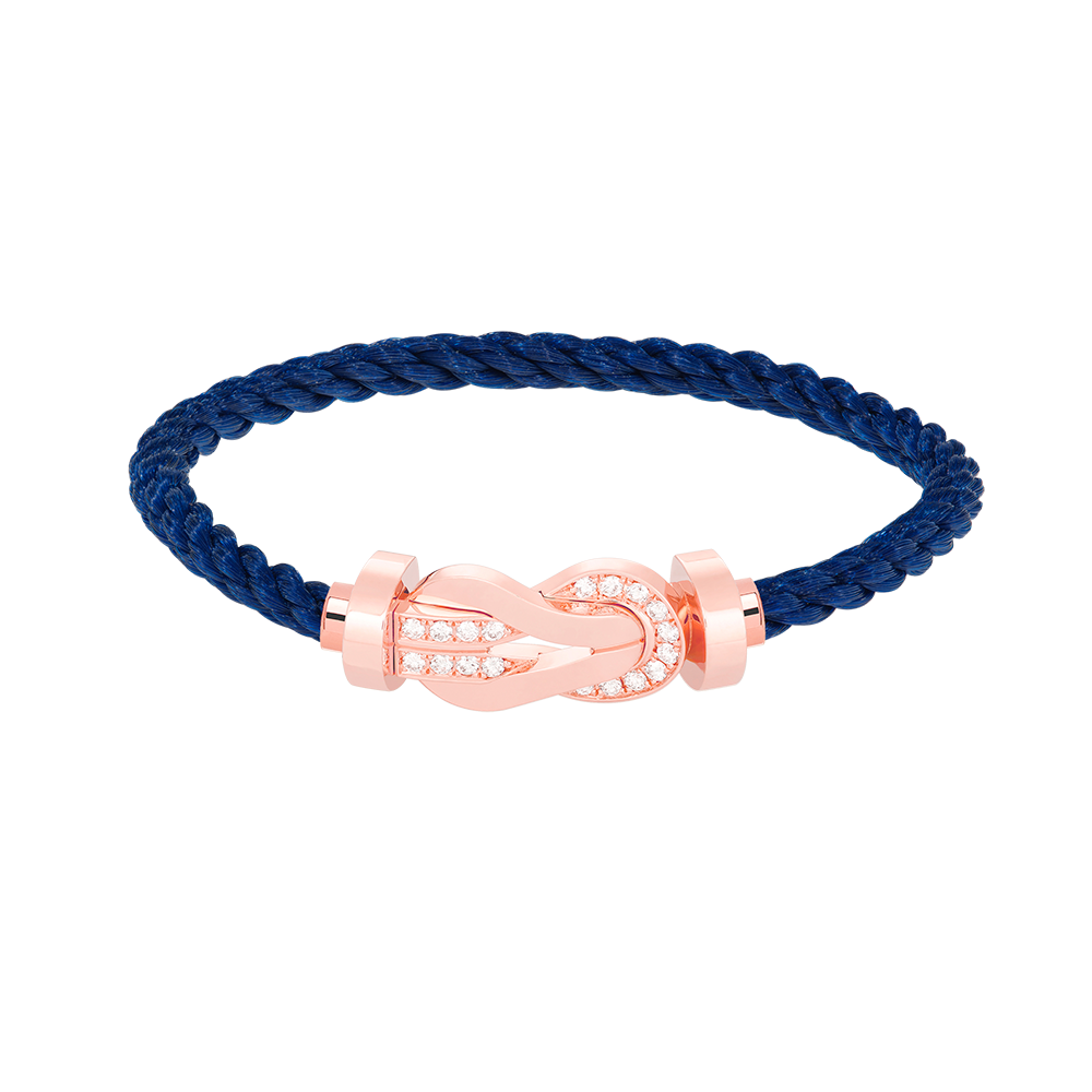 [⭐Aura]CHANCE LARGE 8 FIGURE BUCKLE HALF DIAMOND BRACELET ROSE GOLD