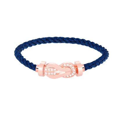 [⭐Aura]CHANCE LARGE 8 FIGURE BUCKLE HALF DIAMOND BRACELET ROSE GOLD
