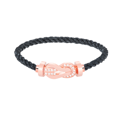 [⭐Aura]CHANCE LARGE 8 FIGURE BUCKLE HALF DIAMOND BRACELET ROSE GOLD
