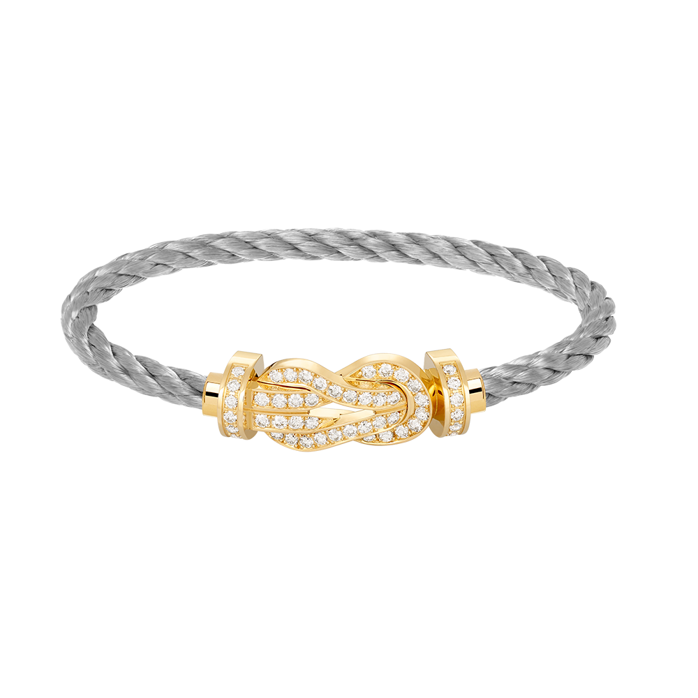 [⭐Aura]CHANCE LARGE 8 FIGURE BUCKLE FULLDIAMOND BRACELET GOLD