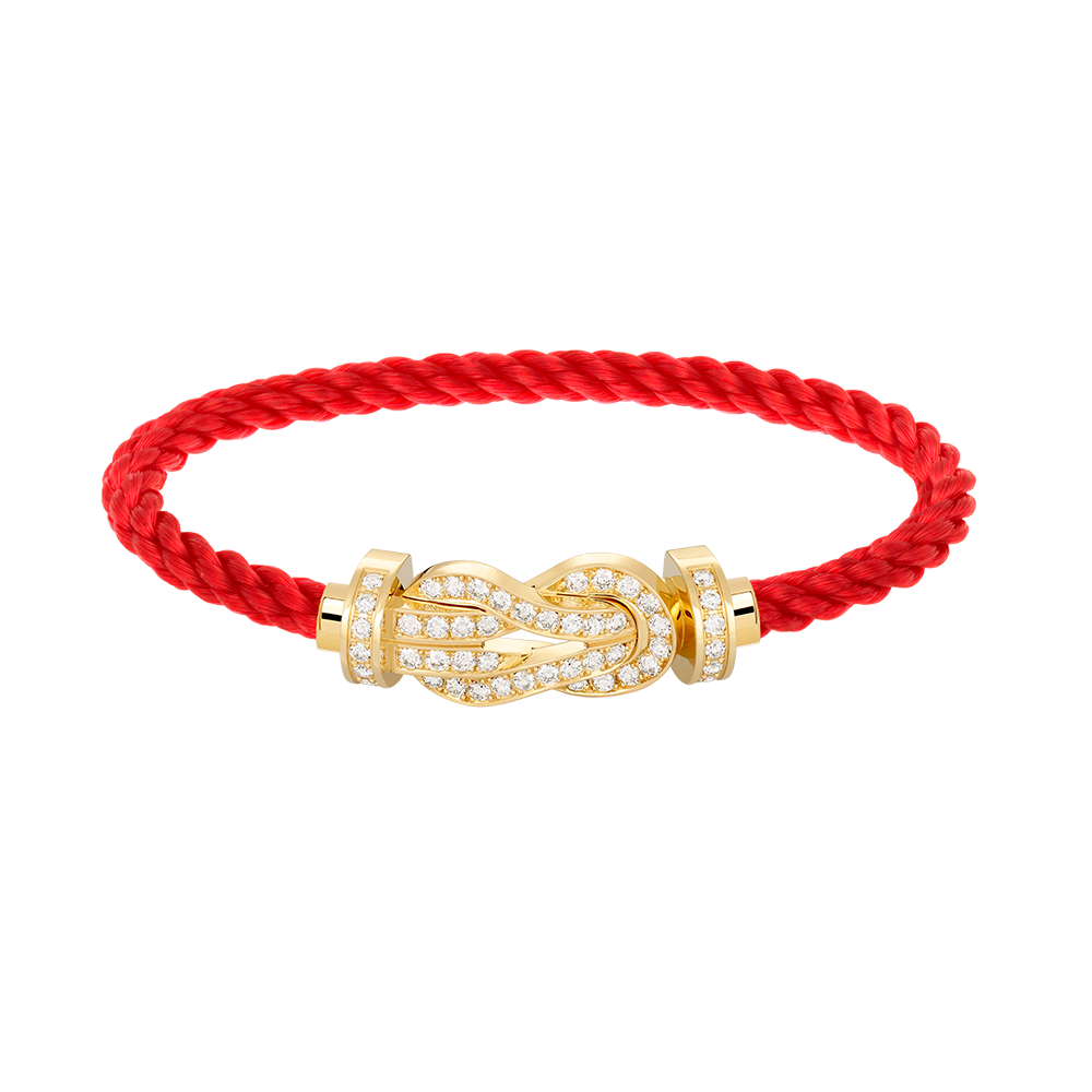 [⭐Aura]CHANCE LARGE 8 FIGURE BUCKLE FULLDIAMOND BRACELET GOLD