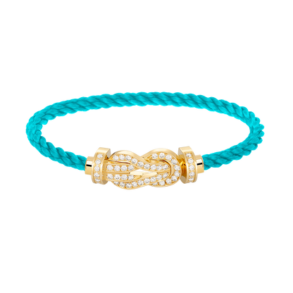 [⭐Aura]CHANCE LARGE 8 FIGURE BUCKLE FULLDIAMOND BRACELET GOLD