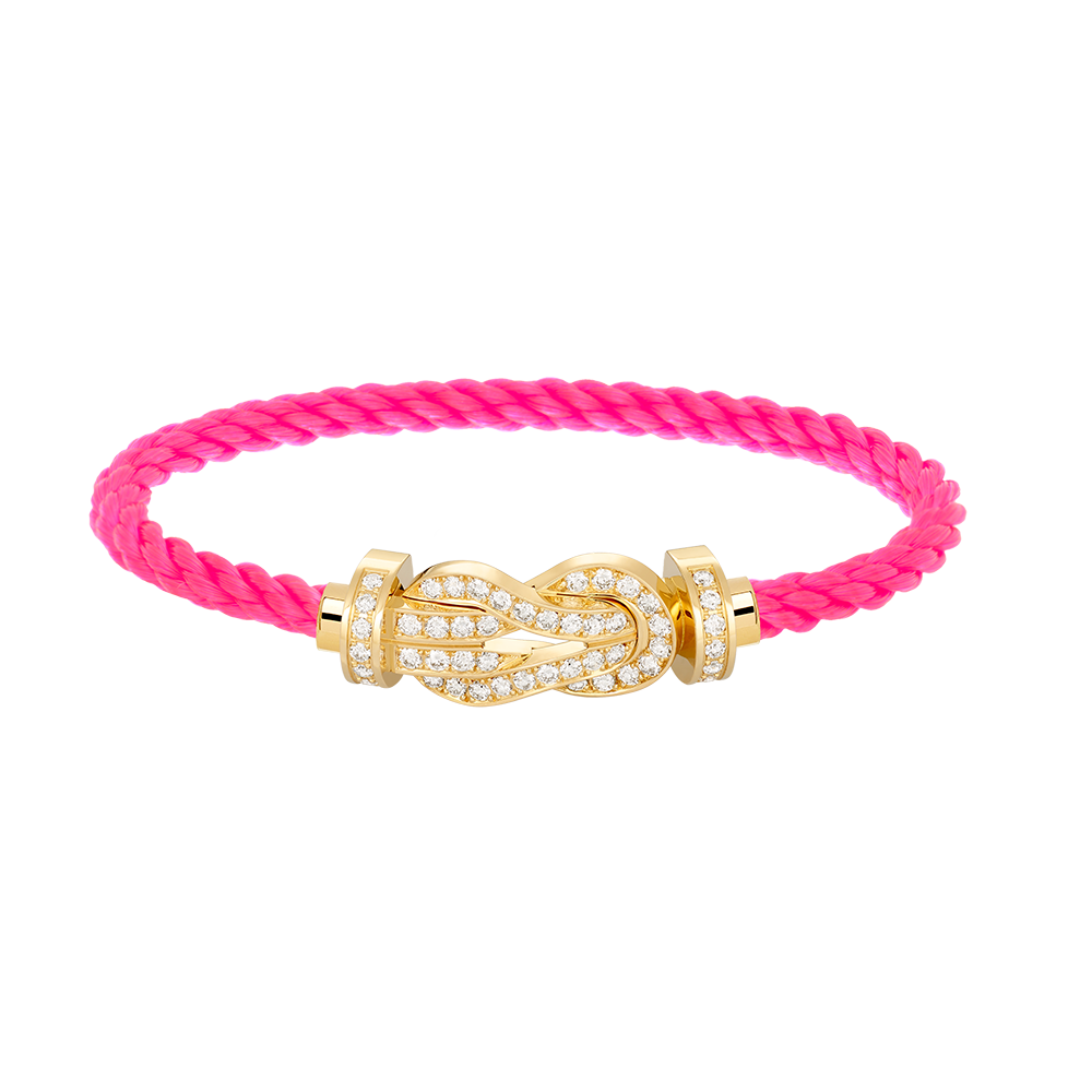[⭐Aura]CHANCE LARGE 8 FIGURE BUCKLE FULLDIAMOND BRACELET GOLD