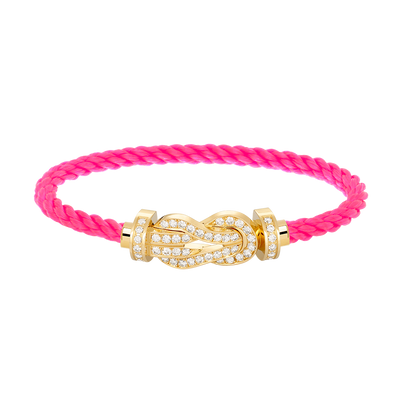 [⭐Aura]CHANCE LARGE 8 FIGURE BUCKLE FULLDIAMOND BRACELET GOLD