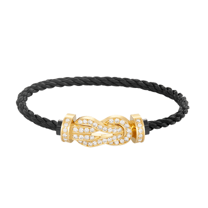 [⭐Aura]CHANCE LARGE 8 FIGURE BUCKLE FULLDIAMOND BRACELET GOLD
