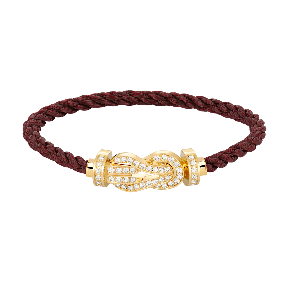 [⭐Aura]CHANCE LARGE 8 FIGURE BUCKLE FULLDIAMOND BRACELET GOLD