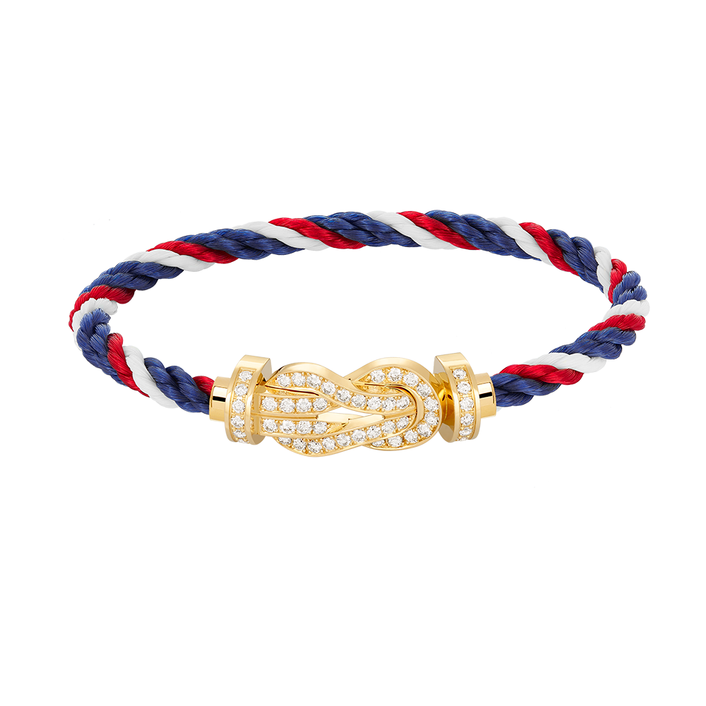 [⭐Aura]CHANCE LARGE 8 FIGURE BUCKLE FULLDIAMOND BRACELET GOLD
