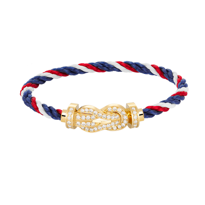 [⭐Aura]CHANCE LARGE 8 FIGURE BUCKLE FULLDIAMOND BRACELET GOLD