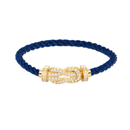 [⭐Aura]CHANCE LARGE 8 FIGURE BUCKLE FULLDIAMOND BRACELET GOLD