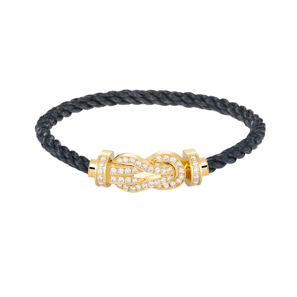 [⭐Aura]CHANCE LARGE 8 FIGURE BUCKLE FULLDIAMOND BRACELET GOLD