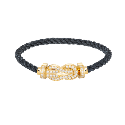 [⭐Aura]CHANCE LARGE 8 FIGURE BUCKLE FULLDIAMOND BRACELET GOLD