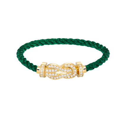[⭐Aura]CHANCE LARGE 8 FIGURE BUCKLE FULLDIAMOND BRACELET GOLD