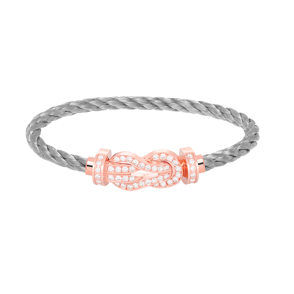 [⭐Aura]CHANCE LARGE 8 FIGURE BUCKLE FULL DIAMOND BRACELET ROSE GOLD