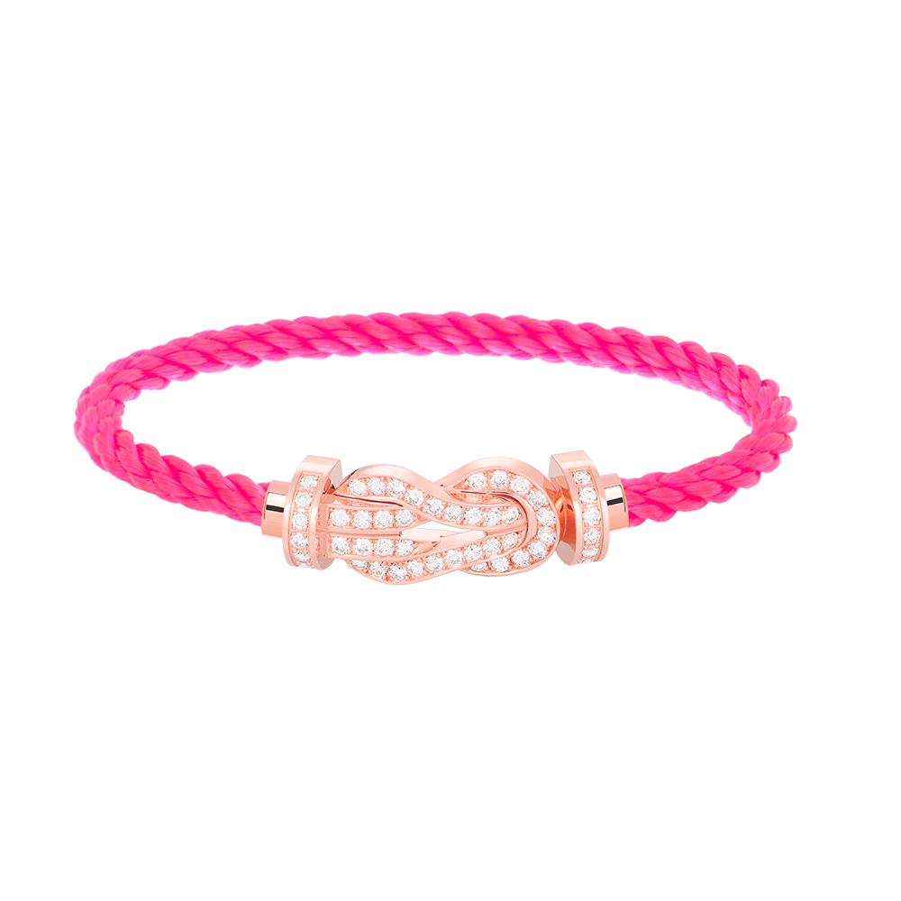 [⭐Aura]CHANCE LARGE 8 FIGURE BUCKLE FULL DIAMOND BRACELET ROSE GOLD
