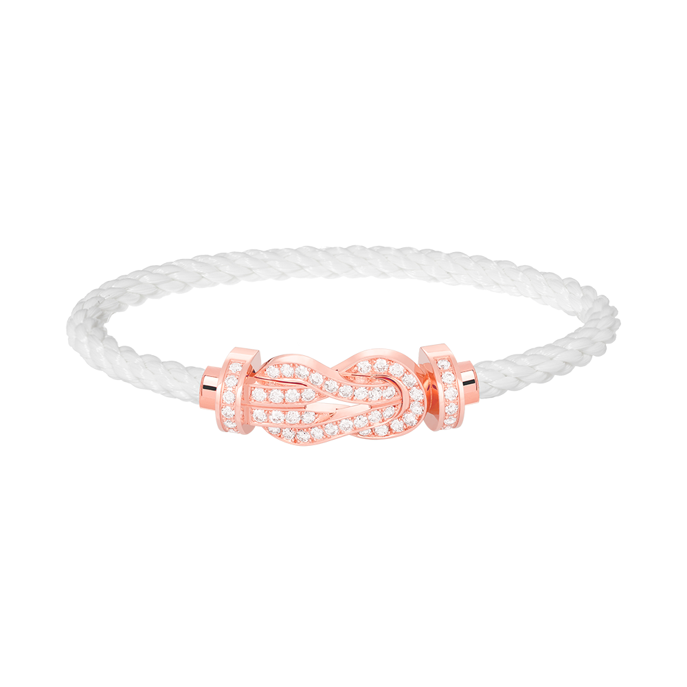 [⭐Aura]CHANCE LARGE 8 FIGURE BUCKLE FULL DIAMOND BRACELET ROSE GOLD