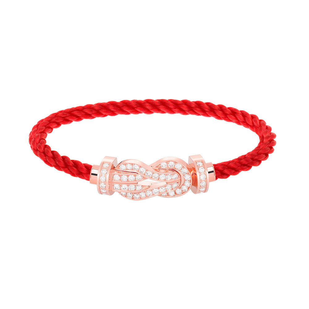 [⭐Aura]CHANCE LARGE 8 FIGURE BUCKLE FULL DIAMOND BRACELET ROSE GOLD