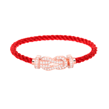 [⭐Aura]CHANCE LARGE 8 FIGURE BUCKLE FULL DIAMOND BRACELET ROSE GOLD