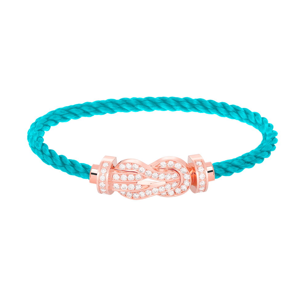 [⭐Aura]CHANCE LARGE 8 FIGURE BUCKLE FULL DIAMOND BRACELET ROSE GOLD