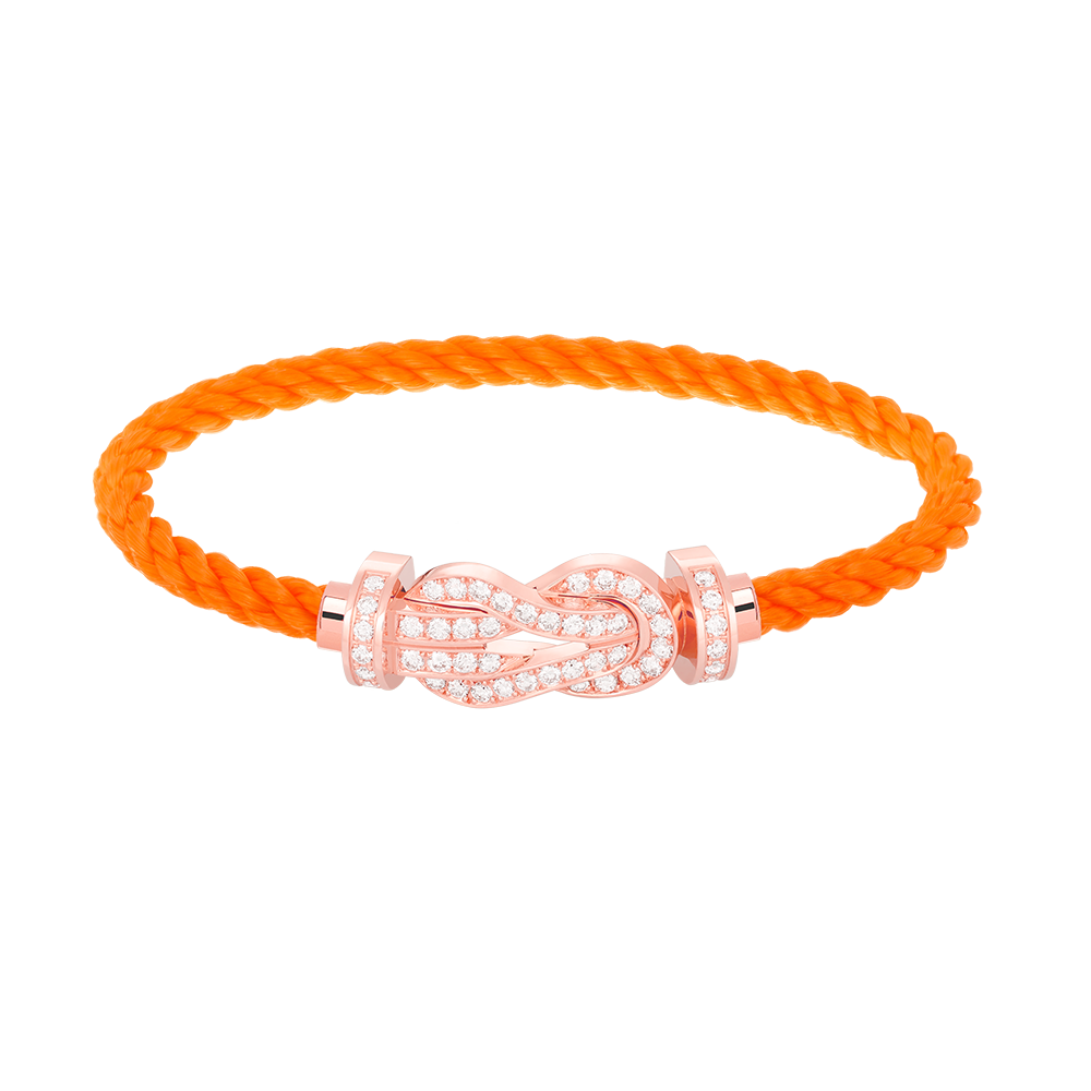 [⭐Aura]CHANCE LARGE 8 FIGURE BUCKLE FULL DIAMOND BRACELET ROSE GOLD