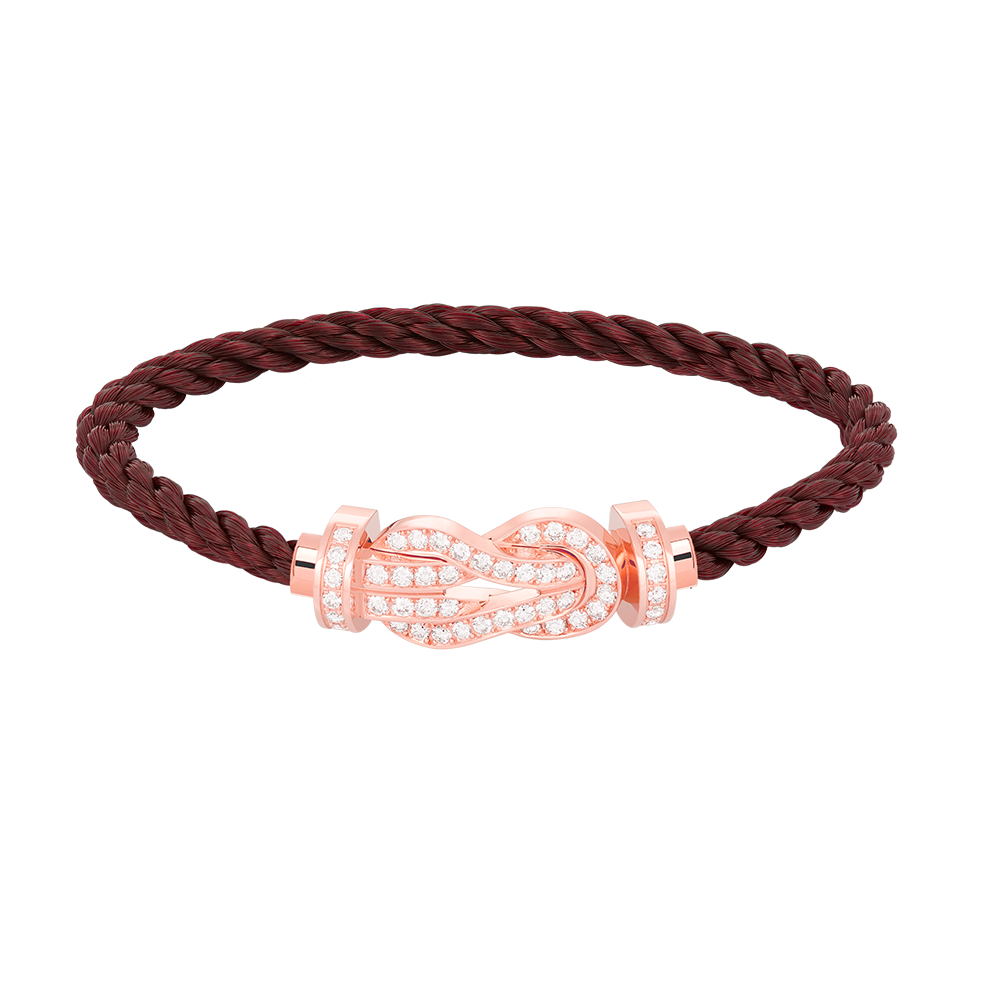 [⭐Aura]CHANCE LARGE 8 FIGURE BUCKLE FULL DIAMOND BRACELET ROSE GOLD