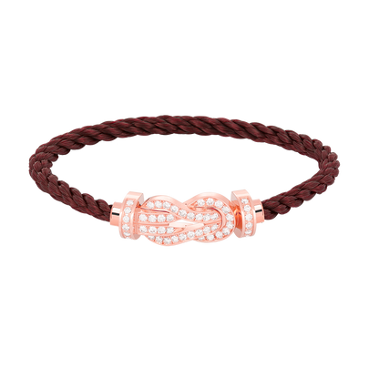 [⭐Aura]CHANCE LARGE 8 FIGURE BUCKLE FULL DIAMOND BRACELET ROSE GOLD