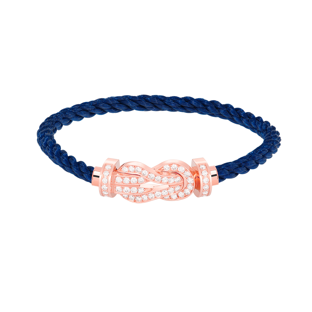 [⭐Aura]CHANCE LARGE 8 FIGURE BUCKLE FULL DIAMOND BRACELET ROSE GOLD