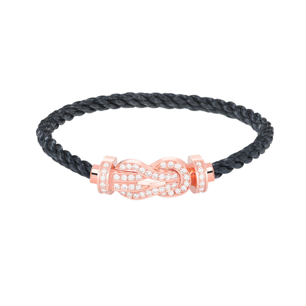 [⭐Aura]CHANCE LARGE 8 FIGURE BUCKLE FULL DIAMOND BRACELET ROSE GOLD