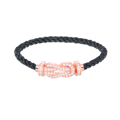 [⭐Aura]CHANCE LARGE 8 FIGURE BUCKLE FULL DIAMOND BRACELET ROSE GOLD