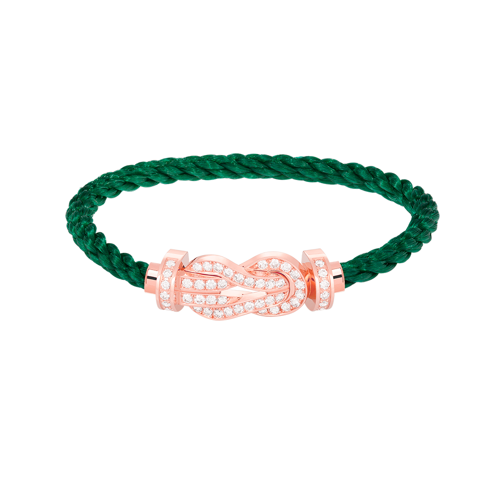 [⭐Aura]CHANCE LARGE 8 FIGURE BUCKLE FULL DIAMOND BRACELET ROSE GOLD