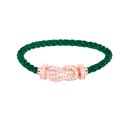 [⭐Aura]CHANCE LARGE 8 FIGURE BUCKLE FULL DIAMOND BRACELET ROSE GOLD