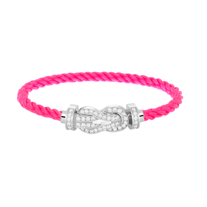 [⭐Aura]CHANCE LARGE 8 FIGURE BUCKLE FULL DIAMOND BRACELET SILVER