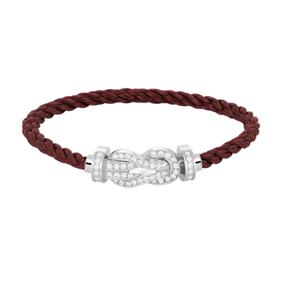 [⭐Aura]CHANCE LARGE 8 FIGURE BUCKLE FULL DIAMOND BRACELET SILVER