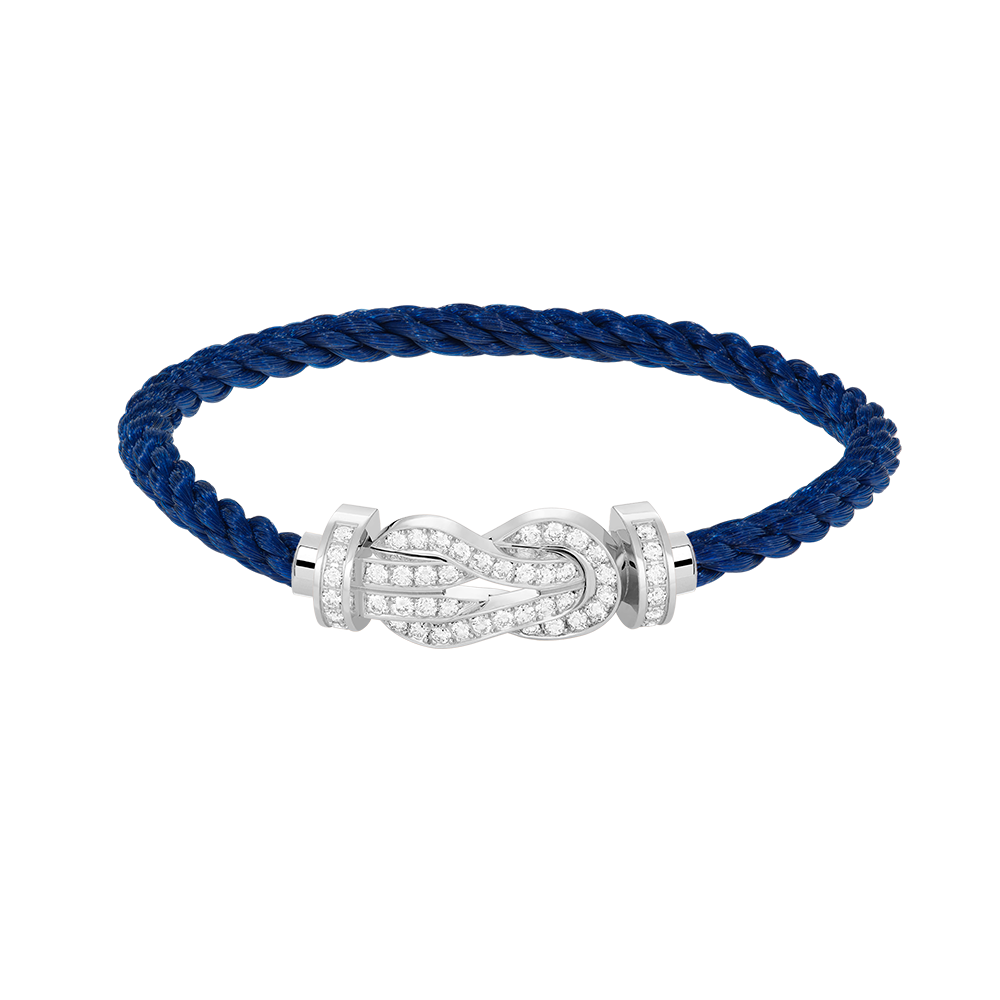 [⭐Aura]CHANCE LARGE 8 FIGURE BUCKLE FULL DIAMOND BRACELET SILVER