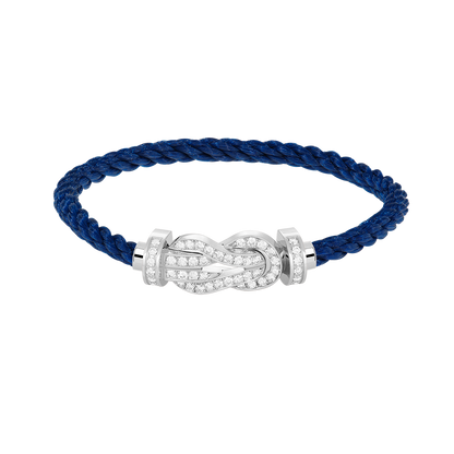[⭐Aura]CHANCE LARGE 8 FIGURE BUCKLE FULL DIAMOND BRACELET SILVER