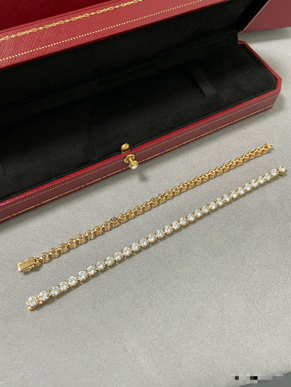 [⭐Aura jewelrys]TENNIS BRACELET WITH FULL DIAMOND SETTING