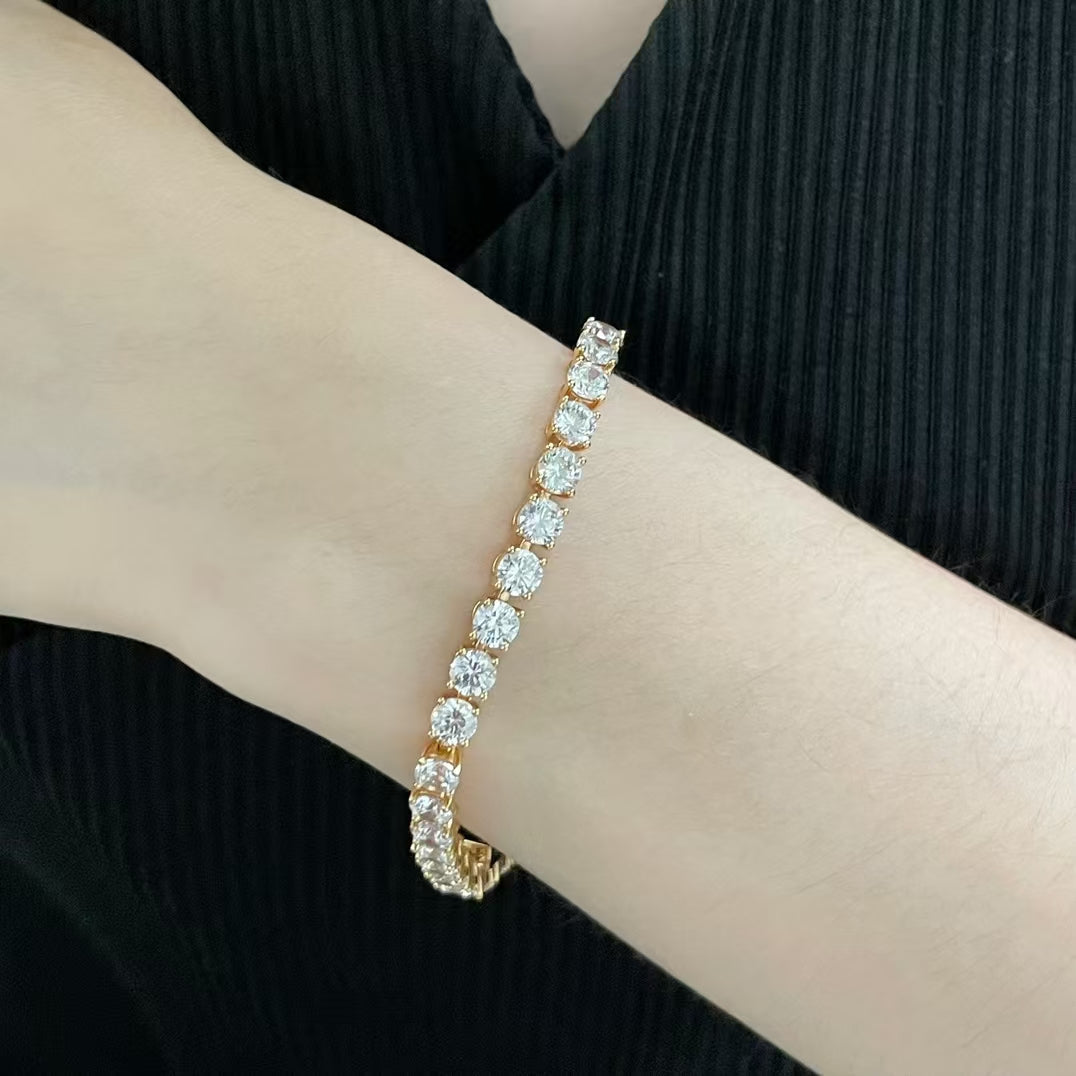 [⭐Aura jewelrys]TENNIS BRACELET WITH FULL DIAMOND SETTING