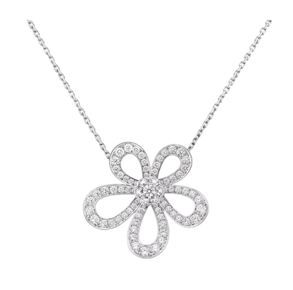 [⭐Aura]FLOWERLACE NECKLACE FULL DIAMONDS