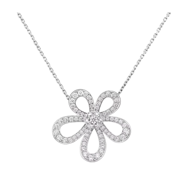 [⭐Aura]FLOWERLACE NECKLACE FULL DIAMONDS