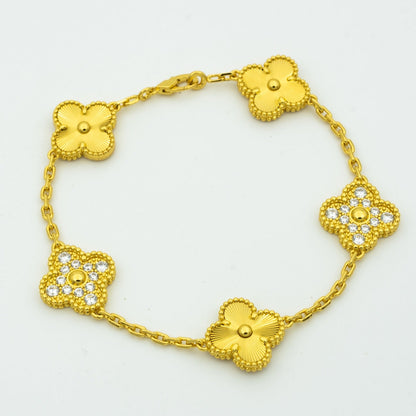 [⭐Aura] CLOVER 5 MOTIF LASER BRACELET COLLECTION