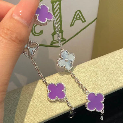 [⭐Aura] CLOVER 5 MOTIF VIOLET BRACELET COLLECTION