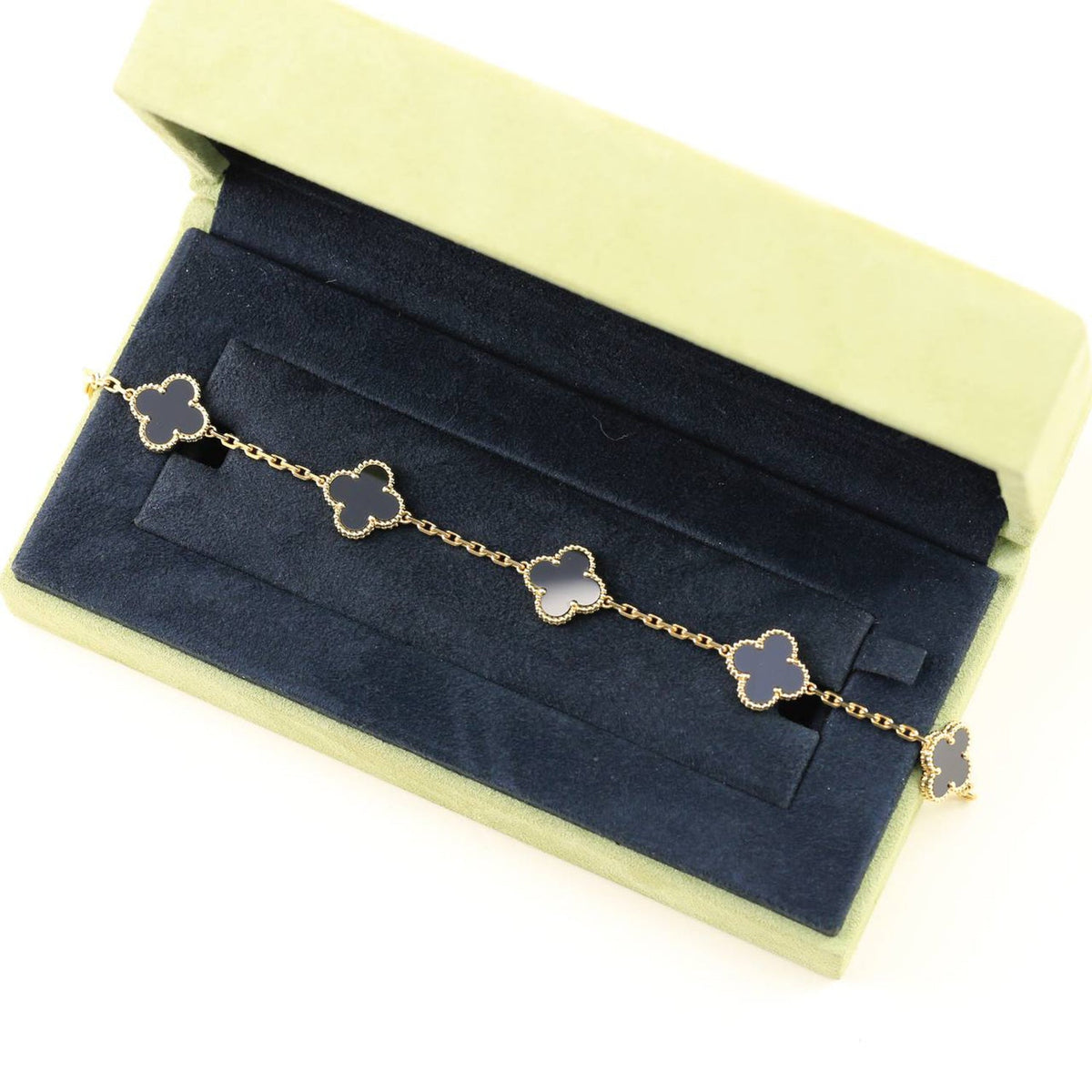 [⭐Aura] CLOVER 5 MOTIF ONYXS BRACELET COLLECTION