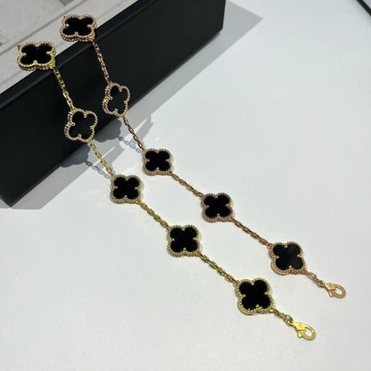 [⭐Aura] CLOVER 5 MOTIF ONYXS BRACELET COLLECTION
