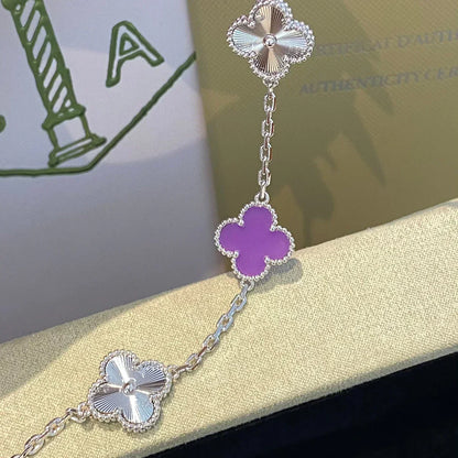 [⭐Aura] CLOVER 5 MOTIF VIOLET BRACELET COLLECTION